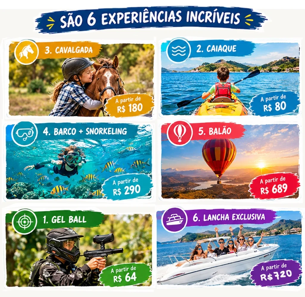 Passeios para dia das Crianças em Florianópolis da [Cultura Radical](http://googleusercontent.com/map_location_reference/1): Gel Ball, Caiaque na Lagoa, Cavalgada, Barco com Snorkeling em Floripa Voo de Balão e Lancha Exclusiva.